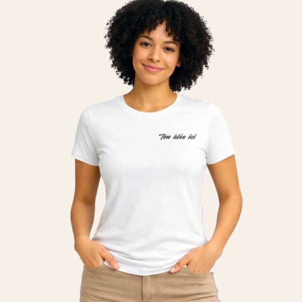 T-shirt-Femme-Personnalisé-coupe-ajustée-