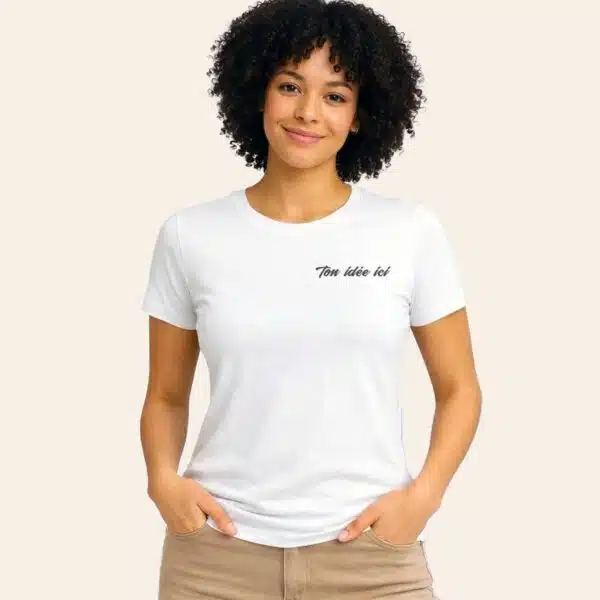 Créer son T-shirt en ligne - T-shirt Personnalisé 14 T-shirt-Femme-Personnalisé-coupe-ajustée-