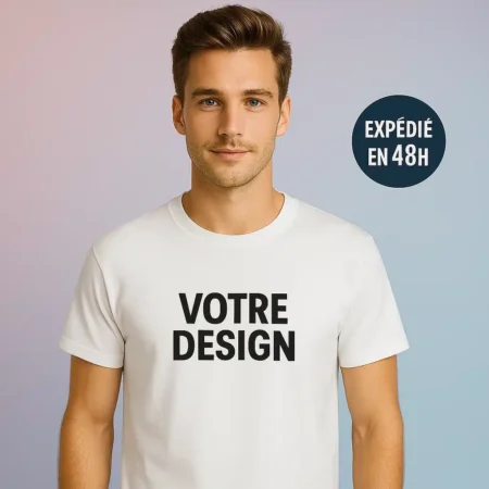 T-shirt personnalisé livraison rapide - Expédition 72h