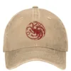 kf S1608ef071e5c4d51bb995f34500473d3T Poplar Logo Baseball Cap Men Women Red Dragon H Houses T Targaryenes Couple Snapback Hats Summer