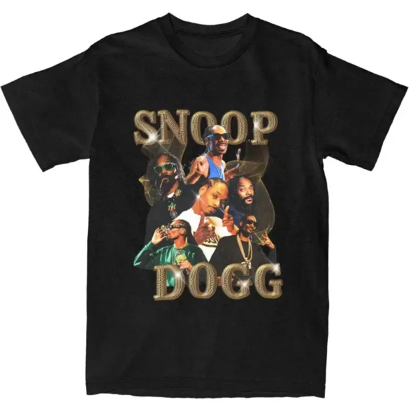 kf S4bfa3c757ec8457a9b169fc8caf8fac5L T shirt Snoop Dogg Rared Hip Hop pour hommes et femmes 100 coton v tements d