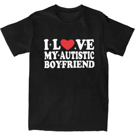 kf Sfdd3b3c1b8634b3ea721d78e6bf67c24O T shirt manches courtes homme vintage en coton I Love My m com Boyfriend I Coussins