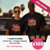 lot de 100 tshirts personnalises noirs pas cher