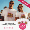 lot de 50 t shirts personnalises pas cher blanc