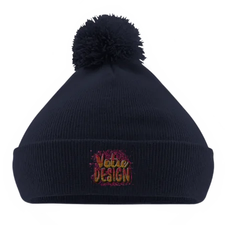 Bonnet brodé personnalisable pompon | Beechfield CB426