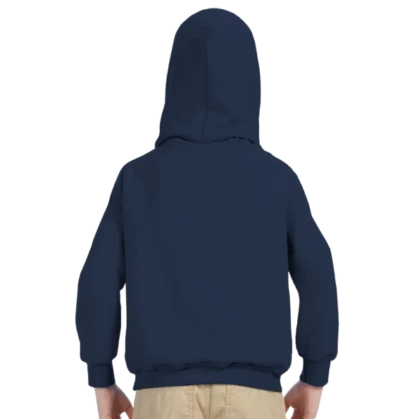 Sweat bleu marine enfant à capuche | Gildan 18500B