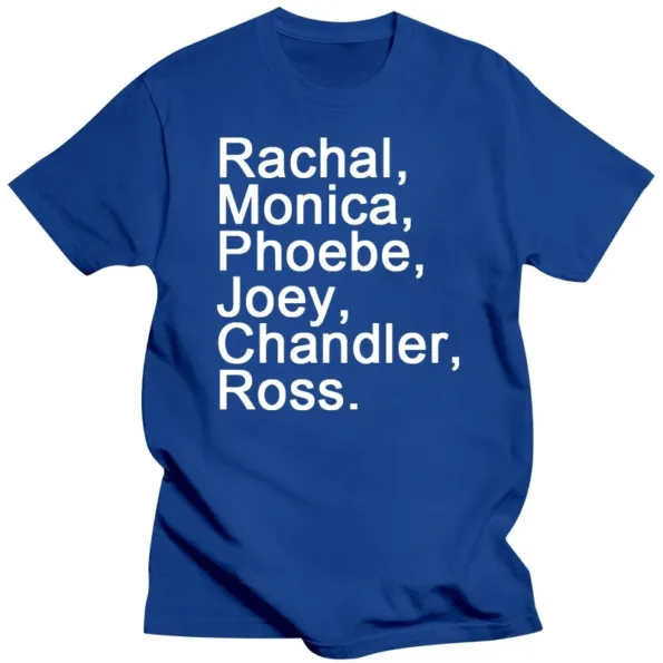 T-shirt Rachel Monica Phoebe bleu royal