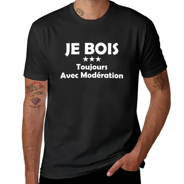 T-shirt Je bois toujours avec modération