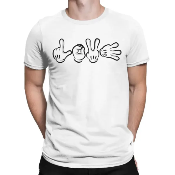 kf S6deb96006c984001a4ec270637d66f7e2 conomie d t Love Hands tureMouse pour hommes et femmes tee shirt de loisirs en