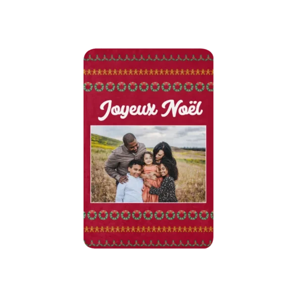 Plaid de Noël personnalisé Premium Sherpa