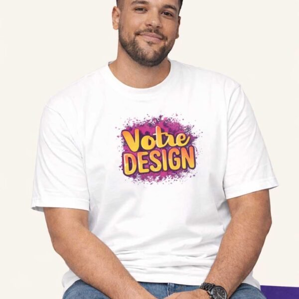 T-shirt personnalisé grande taille blanc