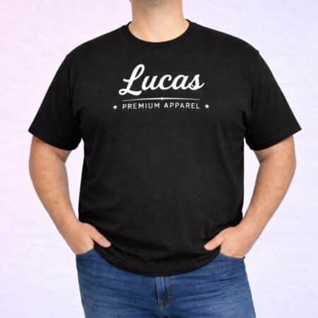 t shirt personnalisé grande taille noir