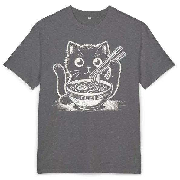 T-shirt Vintage Chat ramen oversize