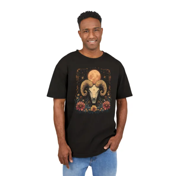T-shirt oversize capricorne mystique pleine lune