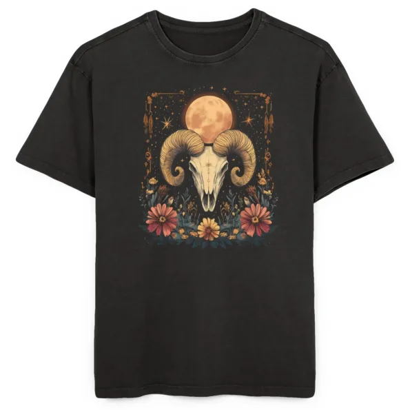 T-shirt oversize capricorne mystique pleine lune