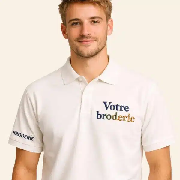 Polo-brodé-personnalisé-unisexe-bio-coupe-confortable-