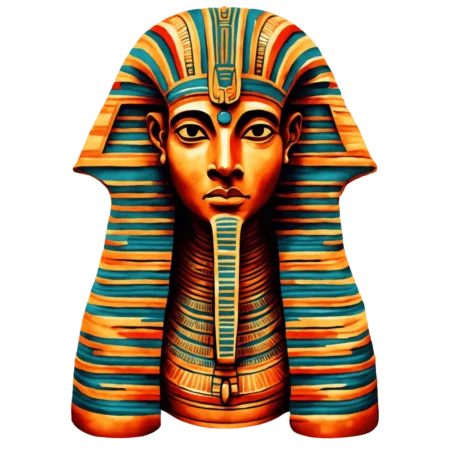 Tête de Pharaon égyptien transfert