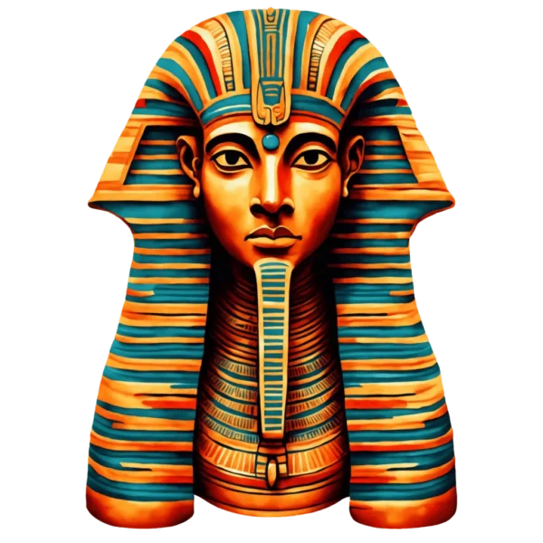 Tête de Pharaon égyptien transfert