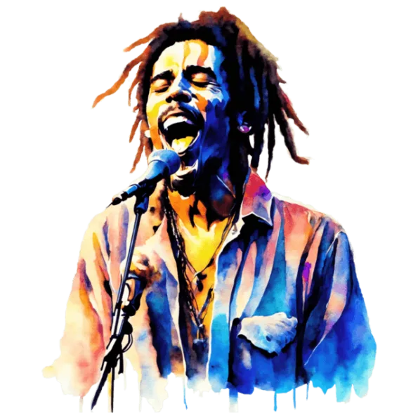 transfert textile bob marley