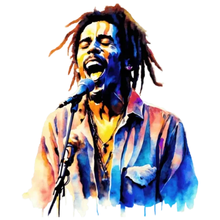 transfert textile bob marley