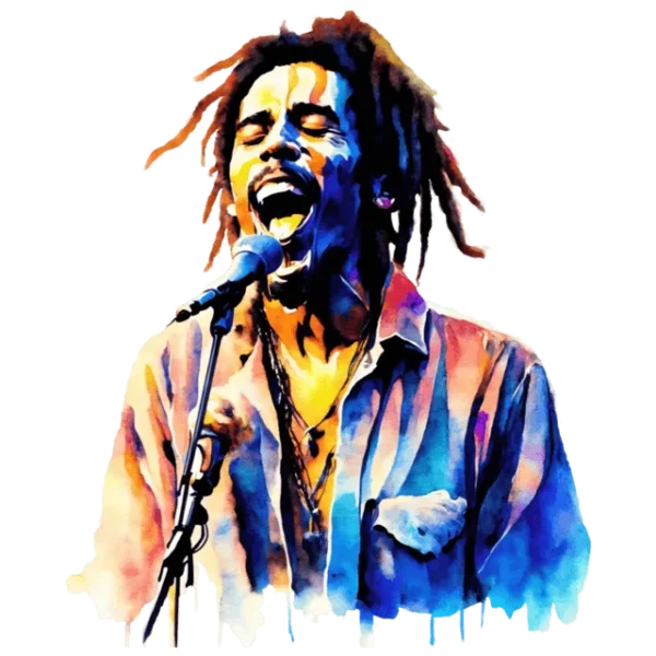 transfert textile bob marley