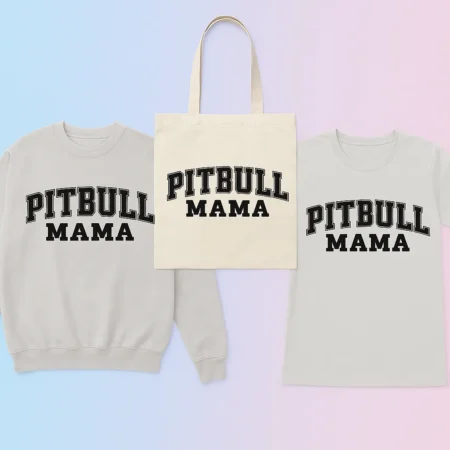 transfert textile pitbull mama