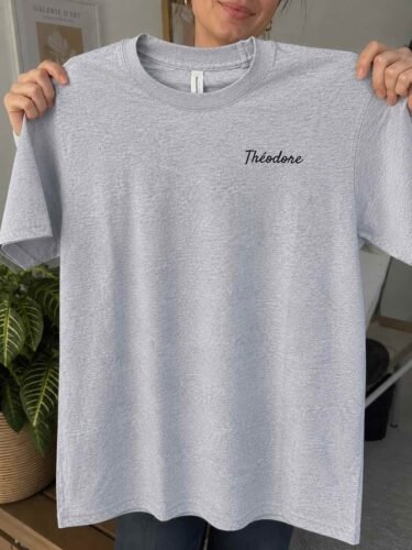 T-shirt brodé personnalisé Homme
