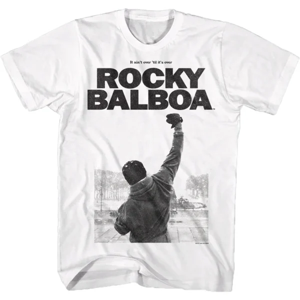 T-shirt Rocky Balboa Blanc – Film culte boxe vintage – Unisexe