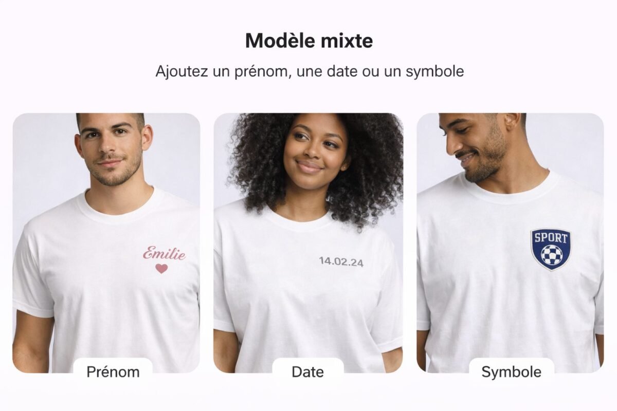 t shirt brodé personnalisé coton