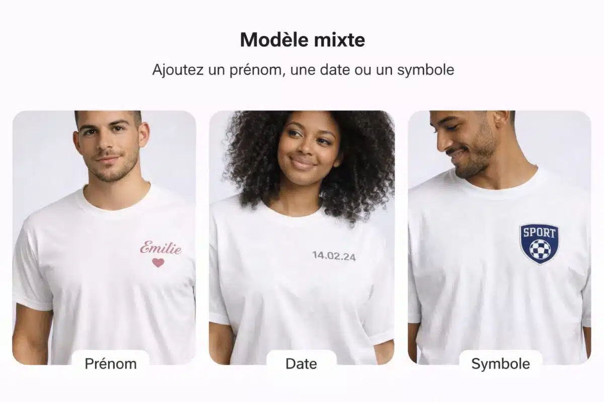 t shirt brodé personnalisé coton