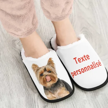 Pantoufles personnalisées fourrure