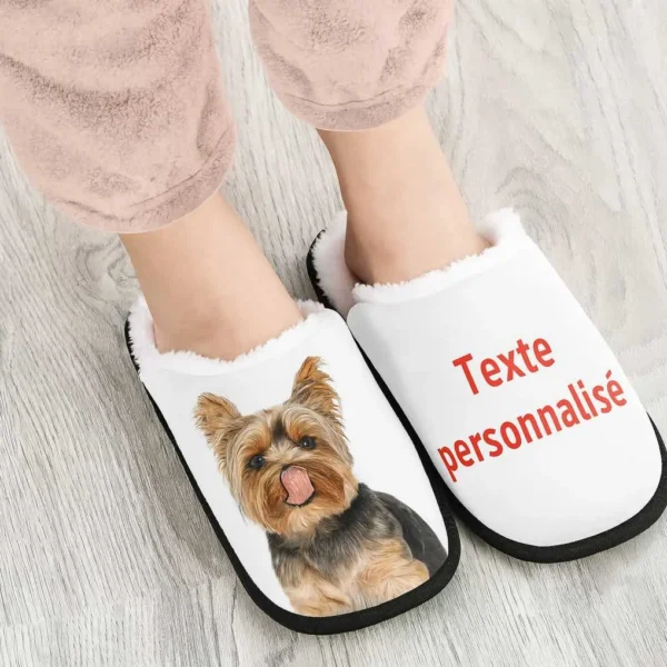 Pantoufles personnalisées fourrure