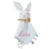 Doudou personnalisé lapin – Prénom brodé pour bébé