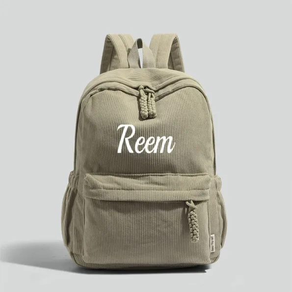 Sac à dos personnalisé prénom brodé grande capacité