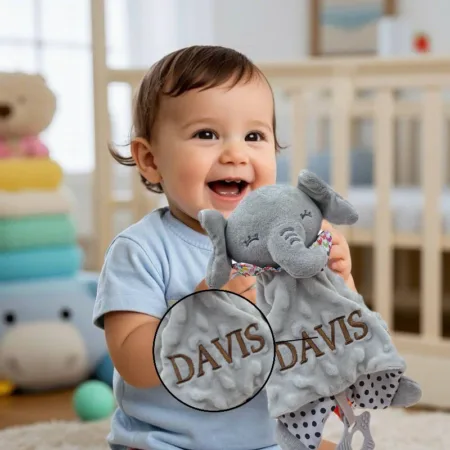 Doudou éléphant personnalisé
