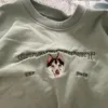 Sweat personnalisé brodé chien coton épais 300g