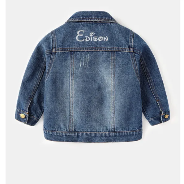 Veste en jean personnalisée brodée pour enfant bas âge et bébé