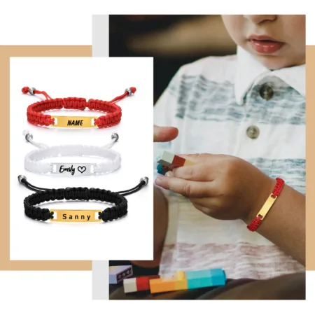 Bracelet prénom personnalisé gravé