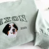 Sweat personnalisé brodé chien coton épais 300g