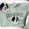 Sweat personnalisé brodé chien coton épais 300g