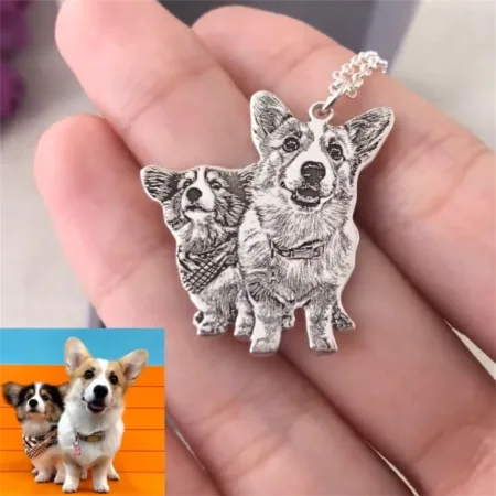 pendentif personnalisé photo avec chaîne.