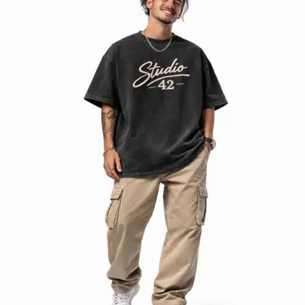 t shirt brode personnalise unisexe noir