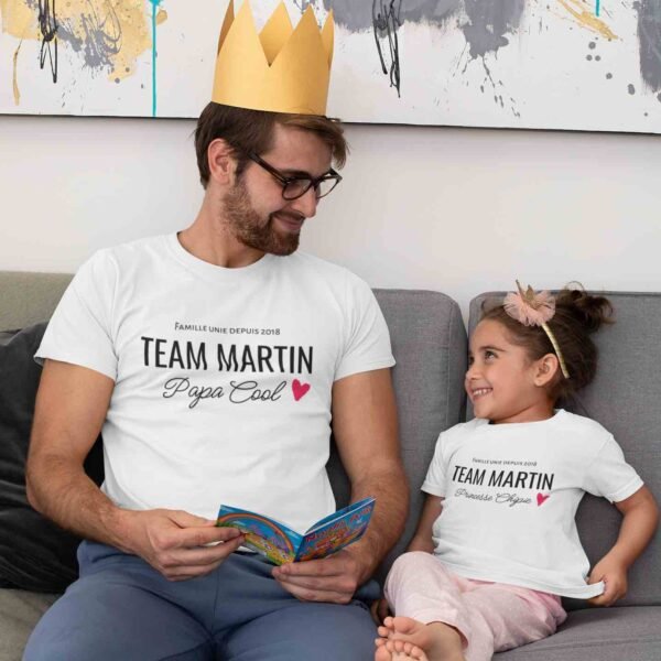 T-shirt Famille Personnalisé Team Nom 2