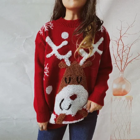 Pull Noël femme coupe large