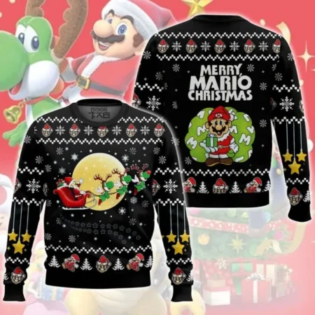 Sweat Noël Super Mario unisexe