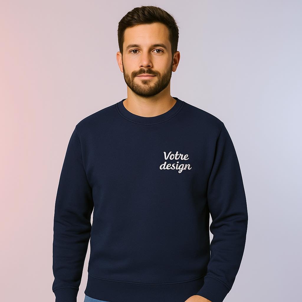 sweat brodé personnalisé coeur unisexe sweat brodé personnalisé coeur unisexe
