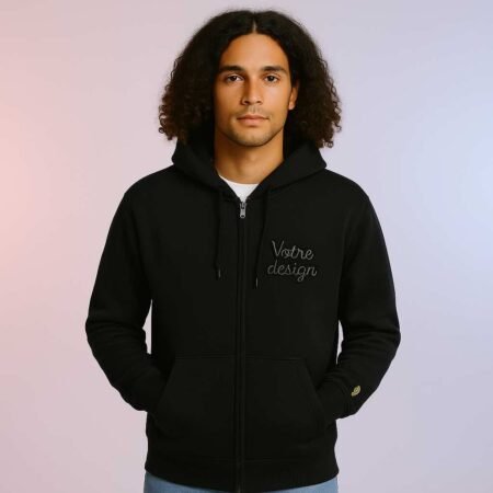 sweat zippé personnalisé brodé
