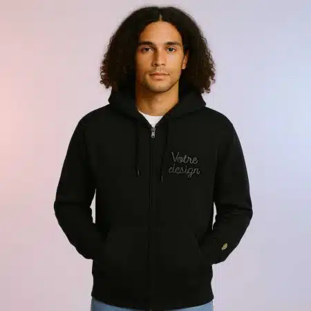 sweat zippé personnalisé brodé