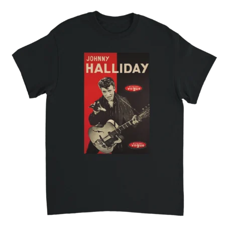T-shirt Johnny Halliday vintage rétro