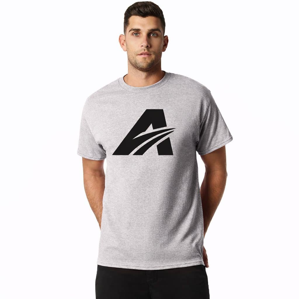 T-shirt personnalisé coton épais unisexe gris T-shirt personnalisé coton épais unisexe gris